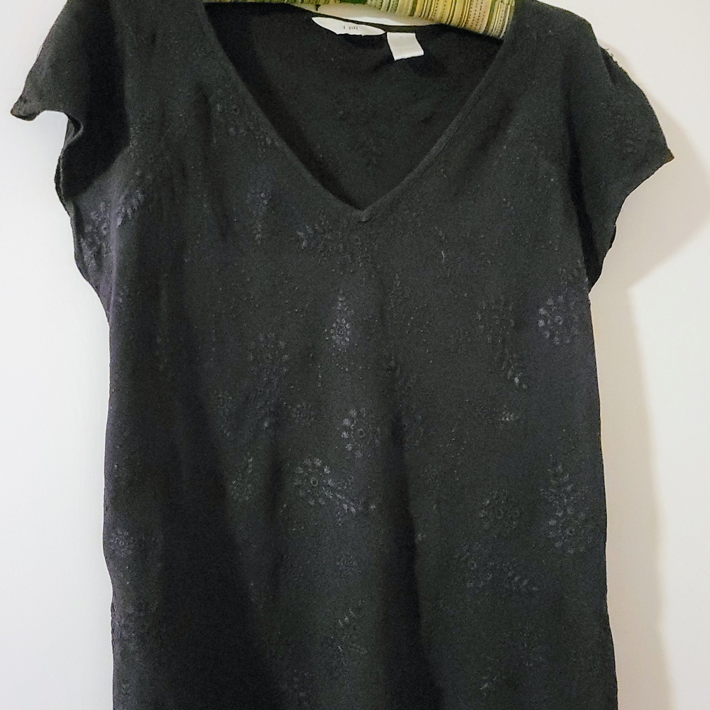 J. Jill Black Short Sleeve Top
